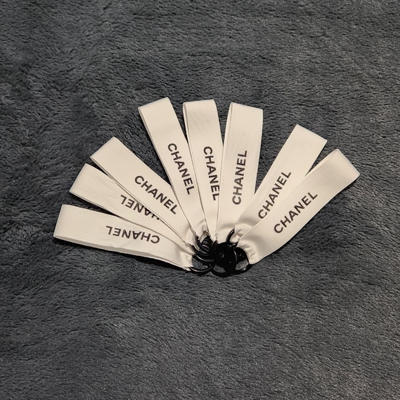 Chanel Ribbon Keychain 4" Handmade - Picture 2 of 3